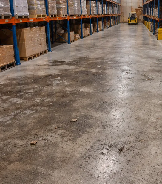 Concrete Masters v2 Warehouse concrete floor before polishing