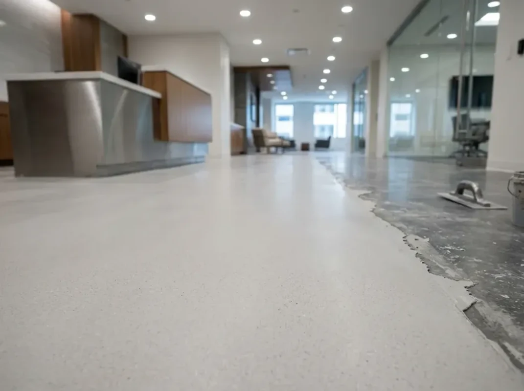 Concrete Masters v2 Decorative concrete overlay refreshing an existing slab